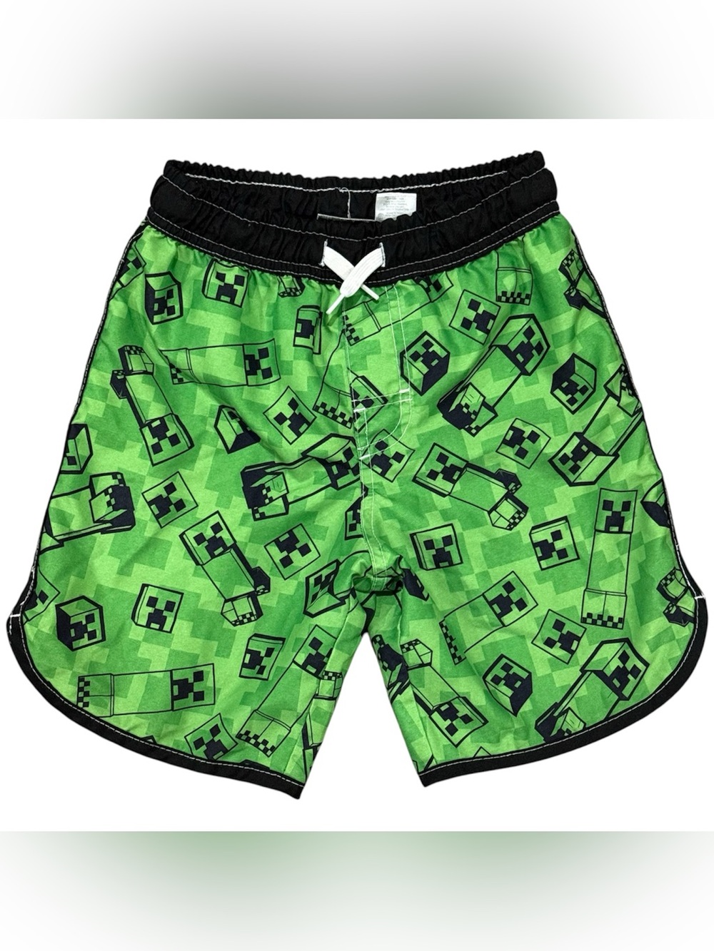 Minecraft Swim Trunks Boys S Green Creeper Bathing Suit Shorts Gamer